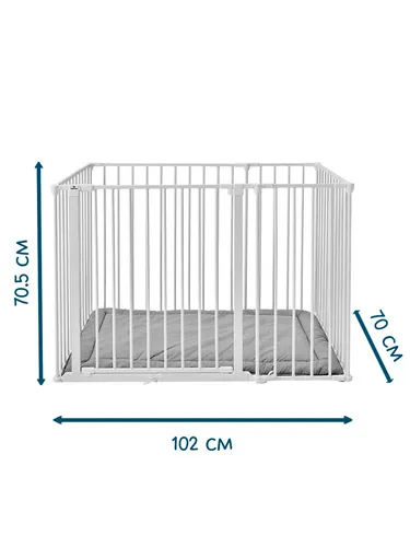 BabyDan Square Park a Kid Laufgitter, Weiß