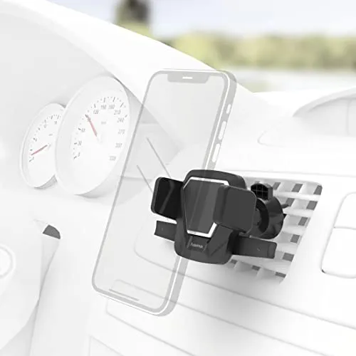 Hama Comfort Vent Auto Passive Halterung Schwarz - Kfz-Handyhalterung für Geräte von 5,5 bis 8,5 cm, einfache Bedienung und flexible Drehung für optimale Sichtbarkeit