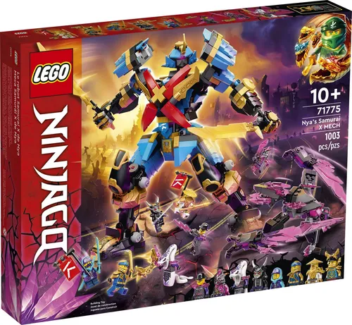 LEGO® Ninjago 71775 Nyas Samurai-X-Mech - Konstruktionsspielset mit 1003 Teilen - Erlebe mit Nyas Samurai-X-Mech spannende Action aus der NINJAGO®-Welt! Das Set bietet bewegliche Teile, exklusive Minifiguren und interaktive Bauanleitungen für kreativen Bauspaß.