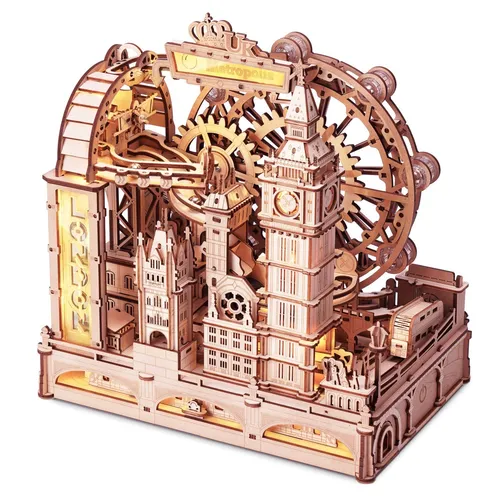 ROKR 3D-Holz-Puzzle Kugelbahn 