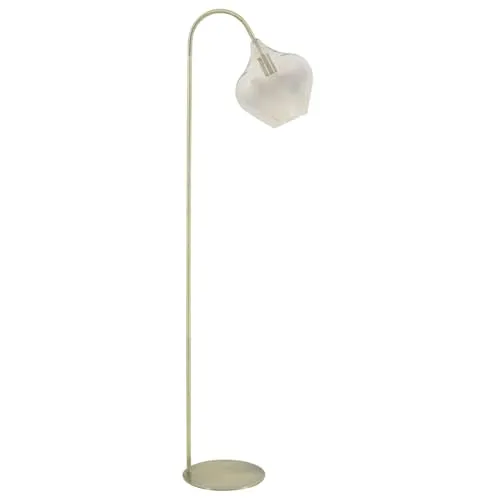 Light & Living Stehlampe Rakel - Elegante Gold-Glas Designlampe - Stilvolle Stehlampe in Gold mit hochwertigem Glas, 160 cm hoch, E27 Fassung. Perfekt für gemütliche Abende und schafft eine einladende Atmosphäre in jedem Raum.