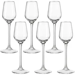 Leonardo Grappaglas-Set Tivoli, 6-teilig - Hochwertiges 6-teiliges Grappaglas-Set aus langlebigem TEQTON®-Glas, ideal für besondere Anlässe. Perfekt zum Servieren von Grappa und Co. mit einem Fassungsvermögen von je 20 ml.