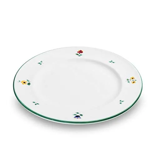 GMUNDNER KERAMIK Dessertteller Gourmet - 22 cm Streublume - Eleganter Dessertteller aus handgemachter Keramik mit zeitlosem Streublumen-Dekor. Spülmaschinengeeignet und mikrowellenbeständig – ideal für stilvolle Anlässe.
