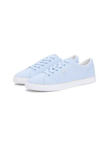 Tommy Hilfiger TH LOW PROFILE VULC CANVAS Plateausneaker Halbschuh, Schnürer, Freizeitschuh - Blau 39 EU - Stylischer Plateausneaker für jeden Anlass. Mit gepolstertem Schaftrand und hochwertigem Baumwoll-Obermaterial bietet dieser Schuh Komfort und lässigen Look.