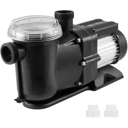VEVOR 1500W Schwimmbadpumpe - Leistungsstark & Effizient - Poolpumpen & Sandfilteranlagen, 1500W Leistung für bis zu 115GPM Durchfluss, ideal für Aufstellpools und Whirlpools, hohe Förderhöhe von 15m.