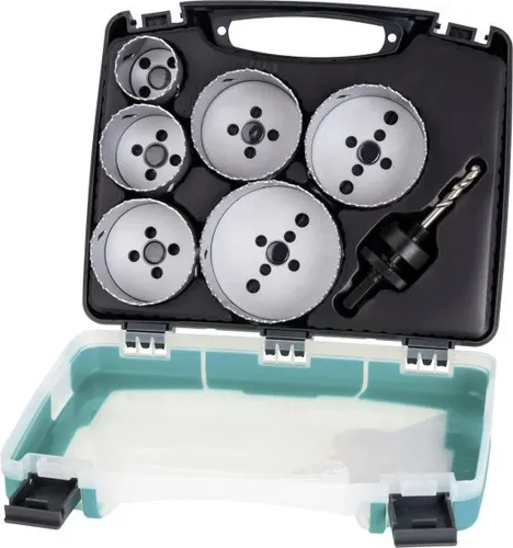 Wolfcraft Lochsägen-Set BiM Elektrizität - Hochwertiges Lochsägen-Set für präzise Schnitte in Holz, Metall und Kunststoff, ideal für Elektriker und Heimwerker.