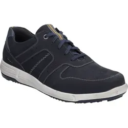 Josef Seibel Enrico 28 Herren Schnürschuh blau 45 EU - Herren-Halbschuhe aus atmungsaktivem Nubukleder, ideal für Freizeit und Casual-Looks. Die herausnehmbare Innensohle sorgt für zusätzlichen Komfort.