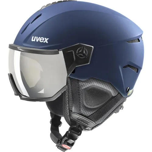 Uvex Instinct Visor Skihelm - Blau - 53-56 - Skihelme & Snowboardhelme, mit integriertem Visier für optimalen Schutz und Sicht bei allen Wetterbedingungen.