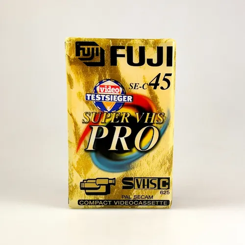 Fuji Super VHS Pro 45 SVHS Videocassette – Profi-Qualität, NEU & OVP