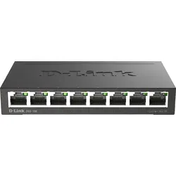 D-Link DGS-108 8-Port Gigabit Switch - Netzwerk-Switch mit 8 Gigabit-Ports für blitzschnelle Datenübertragung bis zu 2000 Mbit/s pro Port, lüfterloses Design und ideal für Streaming und Online-Konferenzen.
