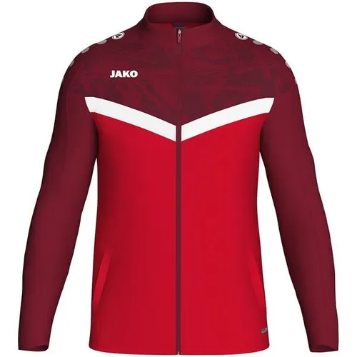JAKO Kinder Sportanzug Polyesterjacke Iconic - Funktionsjacken aus 100 % recyceltem Polyester, mit modernen Design und praktischen Reißverschlusstaschen für funktionale Vielseitigkeit.