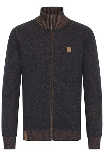 Indicode IDAndy Herren Strickjacke - Strickjacke für Herren aus weicher Baumwollmischung, ideal für Freizeit und Büro, mit durchgehendem Reißverschluss und nachhaltiger Produktion.