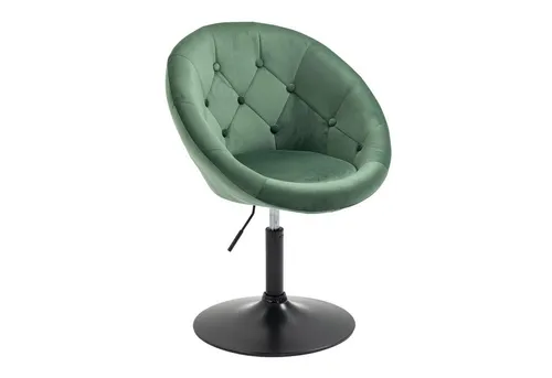 SVITA Chesterfield-Sessel HAVANNA, Dunkelgrün - Chesterfield-Sessel mit Retro-Design, stufenlos höhenverstellbar und 360° drehbar für optimalen Sitzkomfort. Ideal für stilvolle Wohnräume.