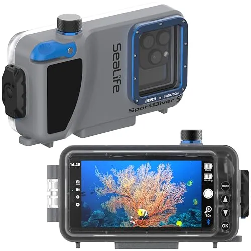 SeaLife SportDiver S Unterwassergehäuse für Smartphones (SL408) - Kamerazubehör für Taucher, ermöglicht Fotos und Videos in Tiefen bis 30 Metern - ideal für Wassersportler!