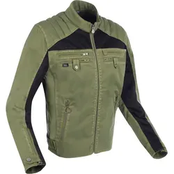 Segura District Textiljacke - Oliv/Schwarz - M - Motorradjacke mit urbanem Look, ausgestattet mit zertifizierten Protektoren und verstellbaren Bündchen für optimalen Schutz und Komfort.