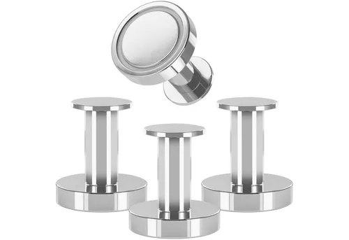 Poppstar Magnethalter 4er Set – Starke Haftkraft bis 45 kg - Praktisches 4er Set Magnethalter für vielseitige Anwendungen. Ideal für Küche, Bad oder Büro – hält sicher auf metallischen Oberflächen ohne Bohren oder Schrauben. Hochwertige Verarbeitung und modernes Design.