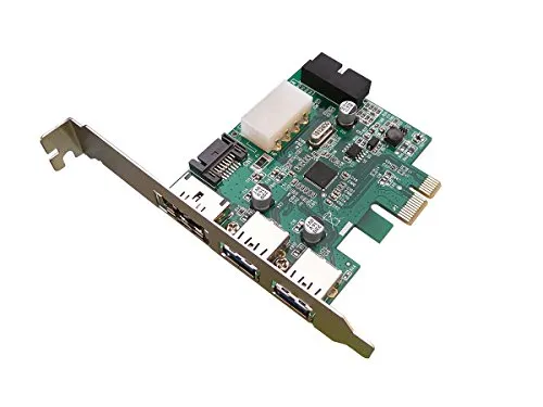 KALEA-INFORMATIQUE PCI Express PCIe auf USB 3.0 und ESATA Power Over Controller-Karte. 2 + 2 USB3 Ports und 1 POeSATA Port mit NEC Chipsatz.