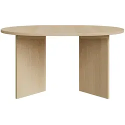 Selsey Esstisch Ovo – Beige, 6-Sitzer, Rund, 109,6 cm - Moderner runder Esstisch aus hochwertigem Holzwerkstoff, erweiterbar auf bis zu 190 cm. Ideal für gesellige Abende und stilvolle Esszimmergestaltung. Stabil und elegant – ein echtes Highlight!