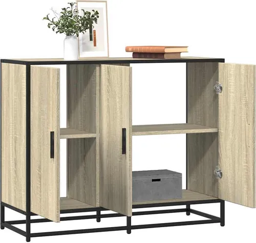vidaXL Sideboard Sonoma-Eiche 94x35x76 cm in braun von vidaXL