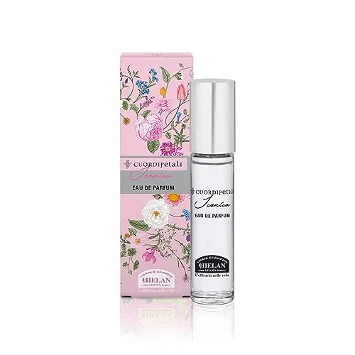 Helan, Cuor di Petali, Iconic, Damenduft, Eau de Parfum, blumiger Duft, Puder, Moschus, Harmonie zwischen Rosenholz und weißem Moschus, 10 ml, hergestellt in Italien