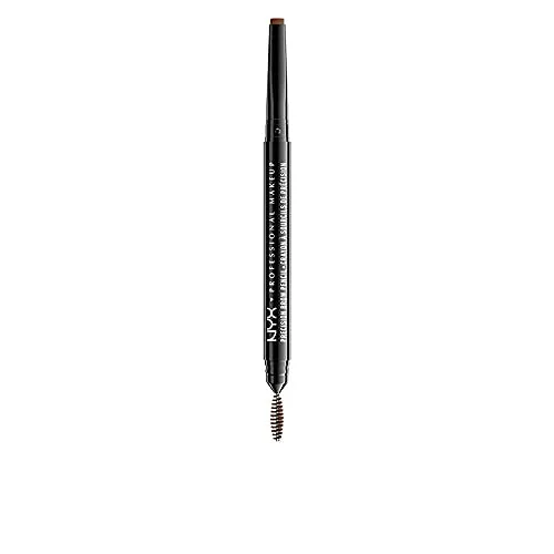 NYX Professional Makeup Augenbrauenstift, Precision Brow Pencil, Beidseitig mit flachem Augenbrauenstift und Bürstchen, Vegane Formel, Farbton: Soft Brown