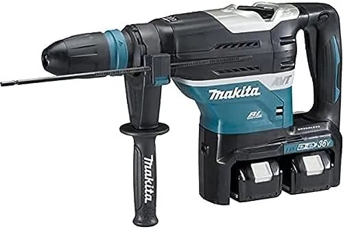 Makita DHR400PG2U Akku-Bohrhammer SDS-MAX – 18 V mit 2 Akkus und Ladegerät - Bohrmaschinen mit bürstenlosem Motor für maximale Ausdauer und Anti-Vibrations-Technologie für präzises Arbeiten. Perfekt für anspruchsvolle Projekte.