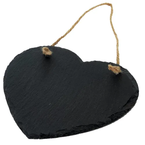 SCHIEFER HERZ Hänger 20x17cm. Stein, Herzhänger, Schiefertafel Kanten GEBROCHEN.