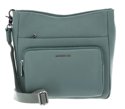 Mandarina Duck Damen Crossover Mellow Leather - Iceberg Green - Umhängetasche aus italienischem Leder, nachhaltig verarbeitet, mit verstellbarem Riemen und praktischen Innentaschen für optimale Organisation.