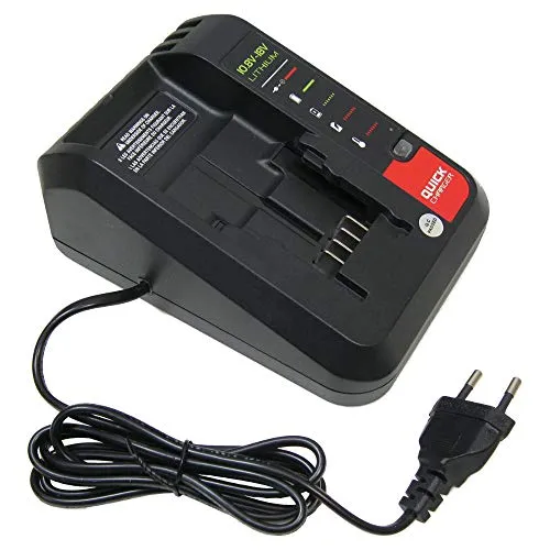 Multivolt Li-Ion Akku Ladegerät (10,8V 14,4V 18V) Ladestation Schnellladegerät für Black&Decker BL4018, BL1318, BL1512-XJ, BL2018, BL1518, BL5018, BL1114, BL1314, BL1514, LB16, LBXR16 ersetzt BDC1A15