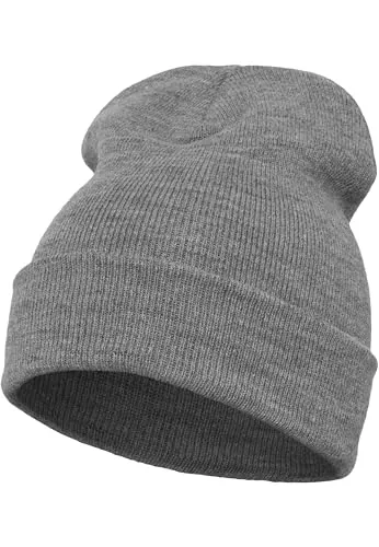 Flexfit Mütze Heavyweight Long Beanie, heather grey, one size