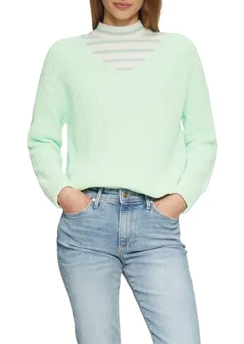 s.Oliver Relaxed Fit Strickpullover aus Baumwollmix - Weicher Strickpullover mit V-Ausschnitt und langem Arm in entspannter Passform. Ideal für gemütliche Tage und vielseitig kombinierbar.