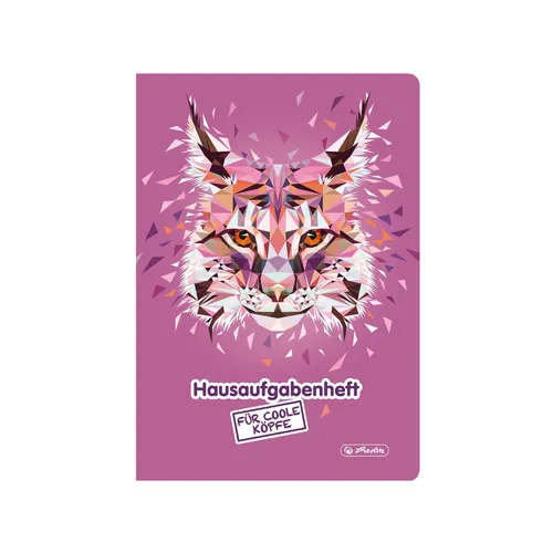 Aufgabenheft A5 48 Blatt für coole Köpfe, Motiv Luchs