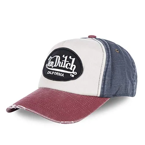 Von Dutch Casquette Homme Baseball Unisex Cap - Rot/Beige, 100% Baumwolle - Stylische Baseball Cap aus 100% Baumwolle, bietet hohen Tragekomfort und ist perfekt für Streetwear-Looks. Entdecke weitere lässige Styles deiner Lieblingsmarken!