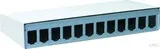 Metz Connect AP-Gehäuse leer E-DATmodul 12er rws 130861-1202-E - Patchpanel & Modulträger, stabiles und pulverbeschichtetes Stahlblechgehäuse mit schraubfreier Befestigung für einfache Montage, ideal für modulare Installationen.