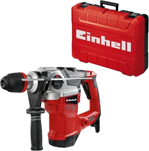 Einhell Bohrhammer TE-RH 38 3F - 1050 W, 9 J Schlagstärke, 38 mm Bohrleistung in Beton, 3-in-1 Gerät mit SDS-Max-Aufnahme und komfortablem Handgriff