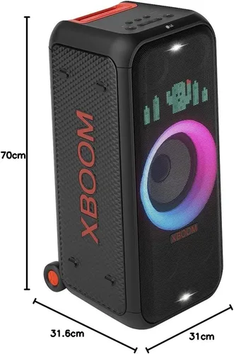 LG XBOOM XL7S - 250 W Bluetooth Lautsprecher in Schwarz mit Dynamic Bass Optimizer und 20 Stunden Akkulaufzeit für unvergessliche Partys