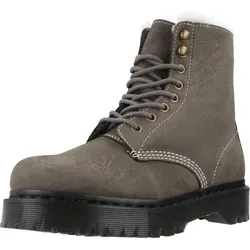Dr. Martens Damen Schnürboot grau - Wanderschuhe aus hochwertigem Nubukleder in Gunmetal Grau, ausgestattet mit griffiger Bex-Sohle und warmem Textilfutter für optimalen Komfort und Halt.