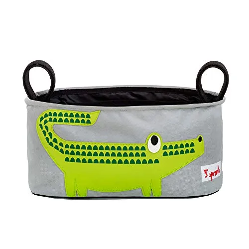 Sprouts Kinderwagen Organizer - Kinderwagentasche Organizer für Kinderwagen - Buggy Tasche - Lässig Kinderwagen Organizer - Klein/Groß - Tasche für Kinderwagen - Wickeltasche - Krokodil 3