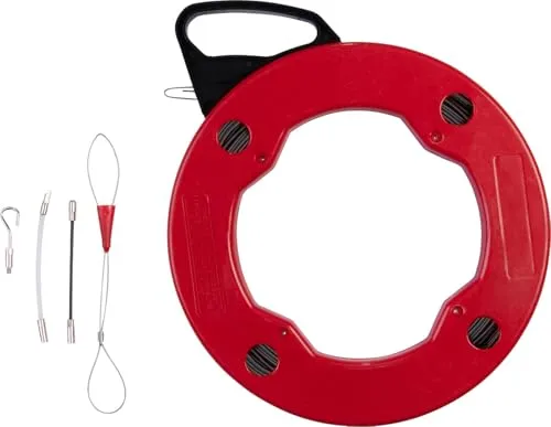 AGT Kabel Einziehen Werkzeug: Kabeleinziehhilfe mit 30 m Länge, Einziehspirale, Draht mit 3 x 1,3 mm (Elektroinstallationswerkzeug, Elektro-Iinstallationswerkzeug)