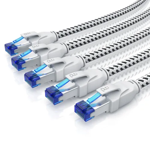 Primewire CAT.8 Patchkabel, RJ-45 (Ethernet), 0,5m, weiß