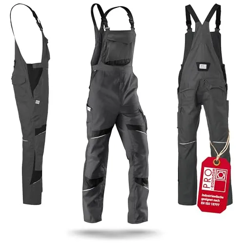 Kübler ActiviQ Latzhose 3250 anthrazit/schwarz Größe 90 - Latzhose für optimale Bewegungsfreiheit, ausgestattet mit CORDURA-Verstärkungen und praktischen Taschen für Werkzeug und Smartphone – ideal für Handwerk und Industrie.