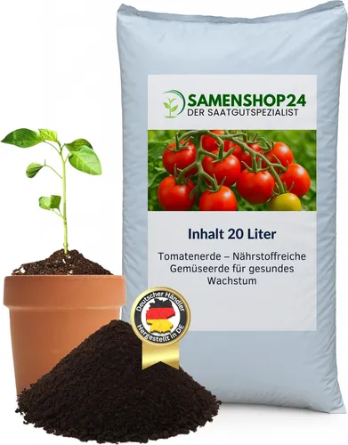 Samenshop24 Tomatenerde 20 l – Nährstoffreiche Gemüseerde für gesundes Wachstum