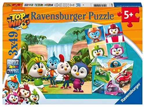 Ravensburger Top Wings Puzzle 3 x 49 Teile, Mehrfarbig, 05052