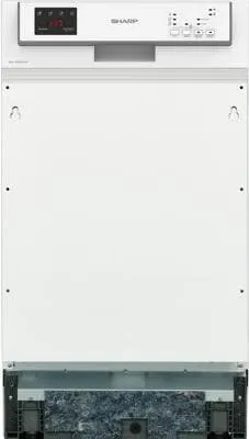 Sharp QW-HS12S47EW-DE - Teilintegrierter Geschirrspüler 45 cm, 10 Maßgedecke, 50 Min. Kurzprogramm und AquaStop für optimalen Wasserschutz