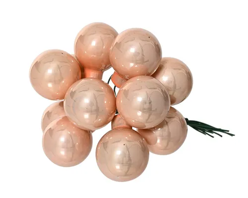 Kaemingk Weihnachtsbaumkugel, Weihnachtskugeln am Draht 2cm Glas 12 Stück