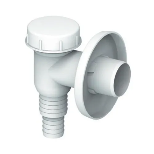 Aufputz Waschmaschinen Siphon mit Kugelgeruchssperre - Küchenspülen & Spülbecken - Effektive Geruchssperre für saubere Luft, ideal für die Vorwandinstallation in Waschbereichen.