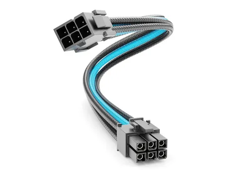 deleyCON deleyCON 6 Pin PCI Express GPU Grafikkarte Strom Kabel Intern 30cm 18 Computer-Kabel