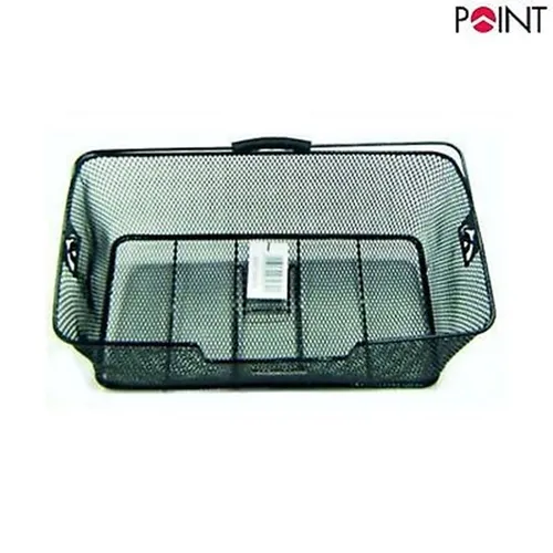 Point Gepäckträgerkorb XXL - Robuster Fahrradkorb für Schultaschen - Korb hinten aus Metall, ideal für Schultaschen, bietet viel Stauraum und sorgt für sicheres Transportieren auf dem Fahrrad.