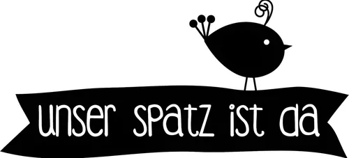 Heyda Stempel HEYDA 211800203 Stempel Geburt Unser Spatz ist da Holz matt lackiert