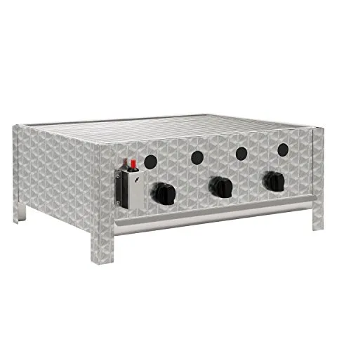 BBQ-Toro Edelstahl Gastrobräter 3-flammig - Grill für Garten und Camping, mit drei leistungsstarken Brennern für gleichmäßige Hitzeverteilung und präzise Temperaturkontrolle. Ideal für Bratwurst, Steaks und Gemüse.
